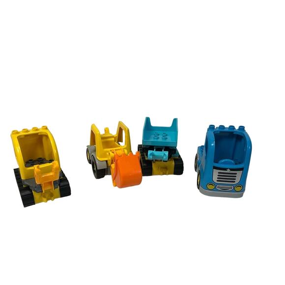 Duplo Lot of 4 Vehicles Construction Truck Digger Cars Hinges Arms - Picture 1 of 6